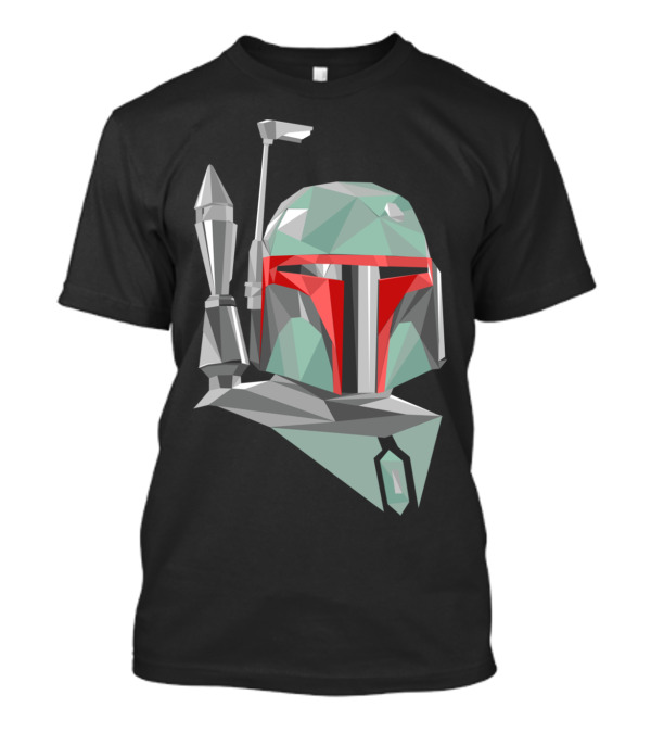 Boba Fett Geometric Helmet Poly T-Shirt