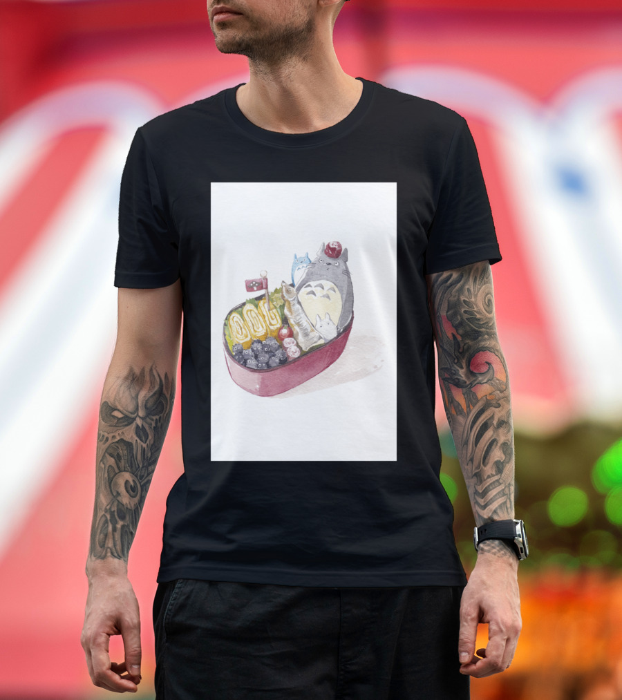Totoro Bento Box Print Featuring Totoro and Friends by Pene T-Shirt