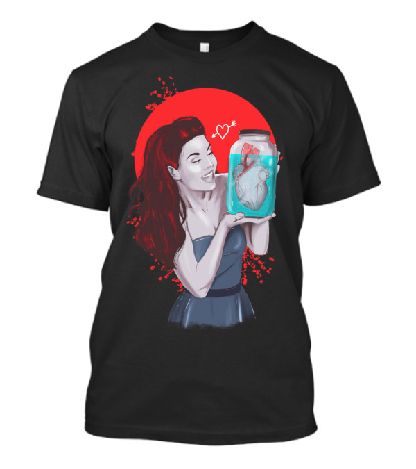 My Heart In A Jar Ped Woman Holding Heart T-Shirt