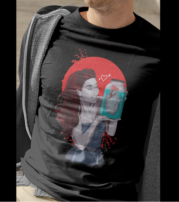 My Heart In A Jar Ped Woman Holding Heart T-Shirt
