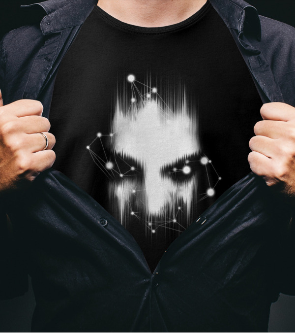 My Own Galaxy Cosmic Face In Starry Network T-Shirt