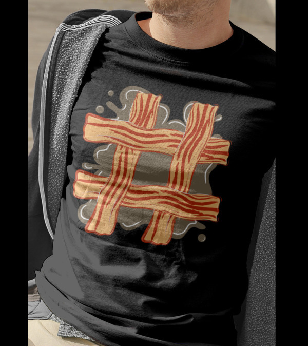 Bacon Hashtag Strips T-Shirt