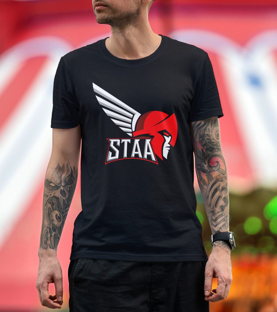 STAA Saints And Angels Winged Helmet T-Shirt