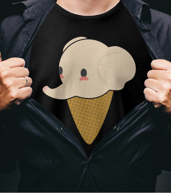Elephant Ice Cream Cone T-Shirt