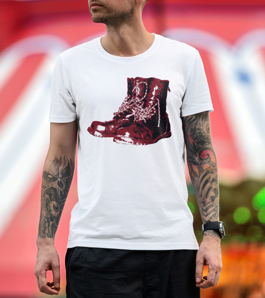 Boots T Red Combat Boots T-Shirt