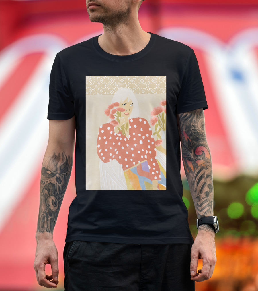 Destiny Is In Her Hands Flowers Polka Dots T-Shirt