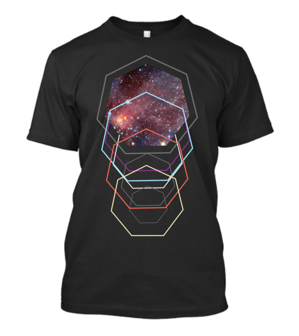Geometric Galaxy Layers In Space Flight Autopilot T-Shirt