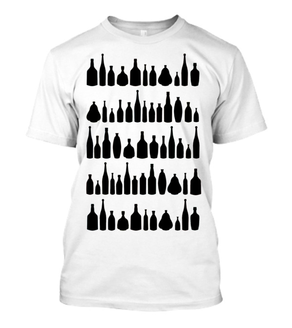 Bottles Black Silhouette Collection Minimalistic T-Shirt