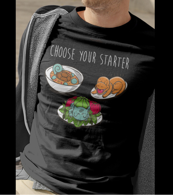 Choose Your Starter Pokemon Inspired Dish Trio T-Shirt