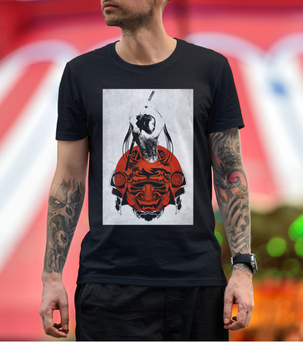 Premium T-Shirt: Samurai Warrior Katana Red Sun Japan T-Shirt Samurai Warrior Katana Red Sun Japan T-Shirt