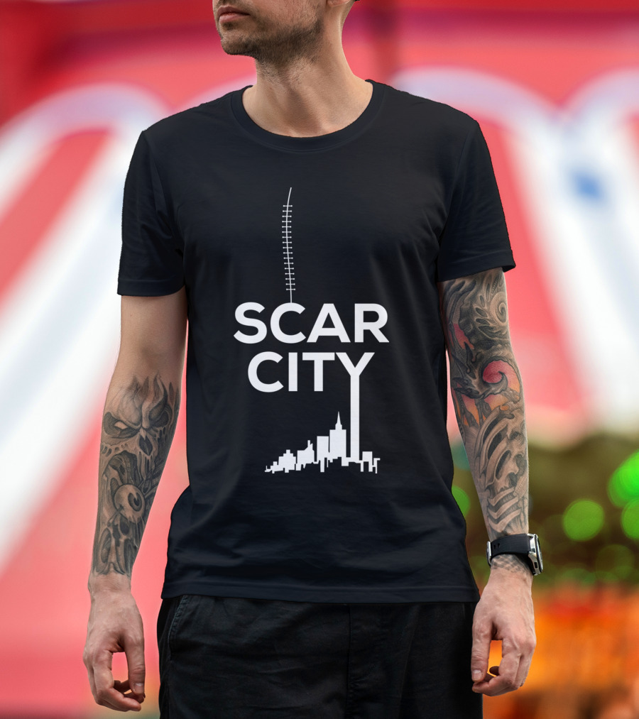 Scarcity Stitched Skyline Cityscape T-Shirt