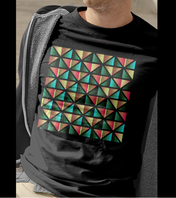 Emerald Triangles Geometric T-Shirt