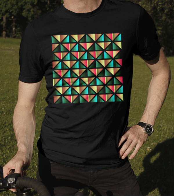 Emerald Triangles Geometric T-Shirt