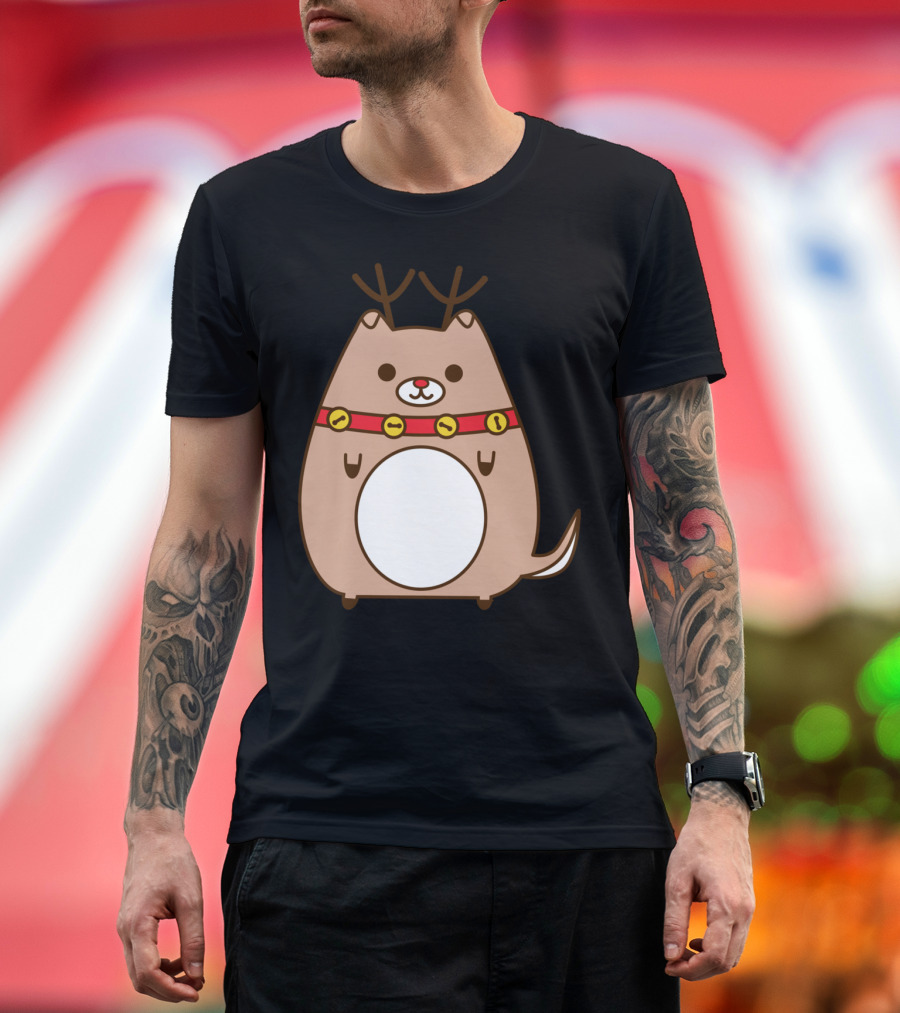 Christmas Pupsheen Reindeer Bell Collar T-Shirt