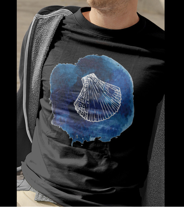 Seashell Watercolor Waves Summer T-Shirt