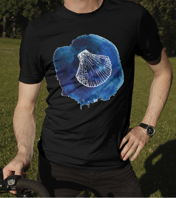 Seashell Watercolor Waves Summer T-Shirt