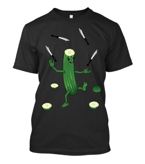 Juggling Cucumber Slices And Knives T-Shirt