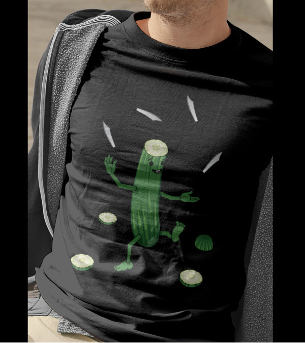 Juggling Cucumber Slices And Knives T-Shirt