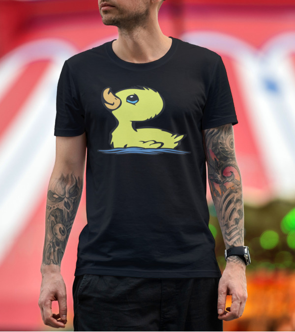 Premium T-Shirt: Baby Duckling Floating on Blue Water T-Shirt Baby Duckling Floating on Blue Water T-Shirt