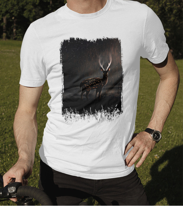 Ghost Of A Deer Starry Night Stag T-Shirt