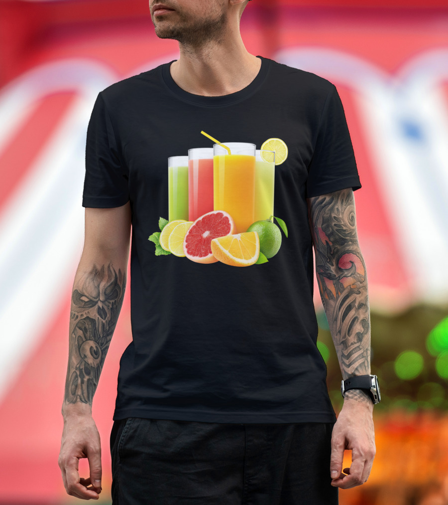 Citrus Juices Sti Fresh Lime Grapefruit Orange Lemon Mint T-Shirt