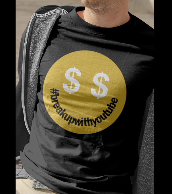 Breakupwithyoutube Dollar Sign Smiley T-Shirt
