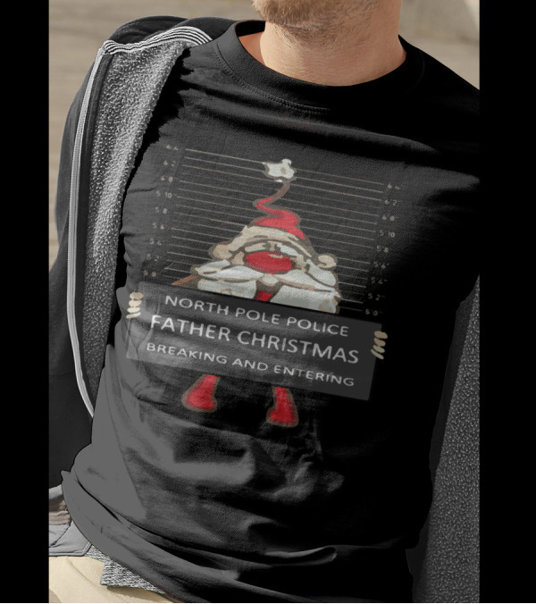 North Pole Police Father Christmas Breaking And Entering T-Shirt