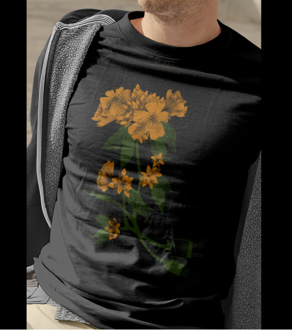 Digital Spring Flowers With USB And Audio Jacks T-Shirt
