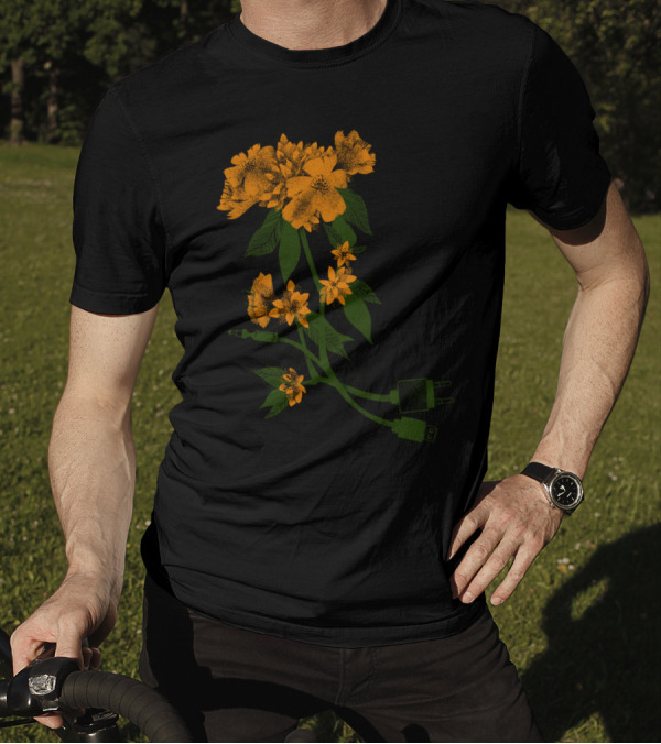 Digital Spring Flowers With USB And Audio Jacks T-Shirt