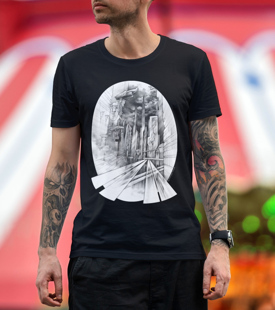 City Of The Future Panoramic Vision Urban Skyline Innovation T-Shirt