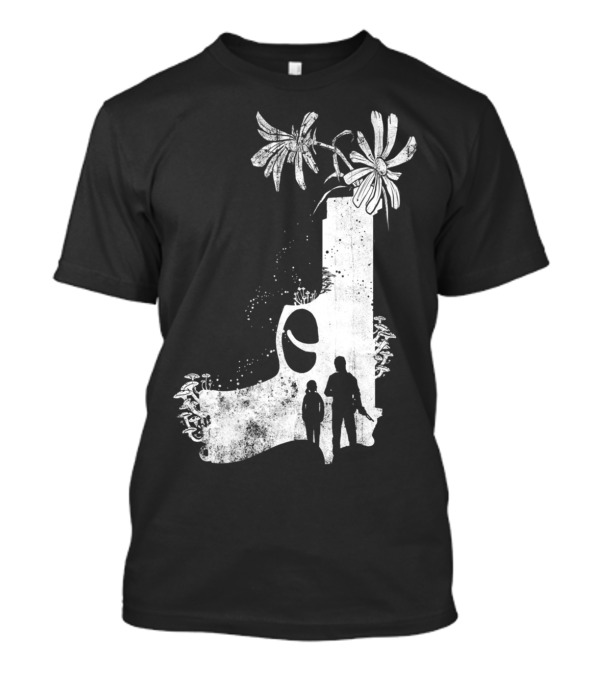 Endure And Survive Silhouette Journey With Flowers And Ruins T-Shirt