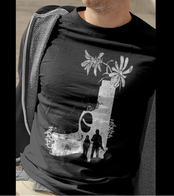 Endure And Survive Silhouette Journey With Flowers And Ruins T-Shirt