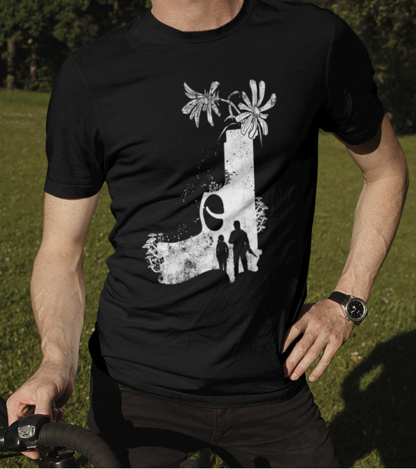 Endure And Survive Silhouette Journey With Flowers And Ruins T-Shirt