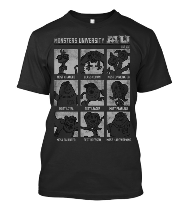 Monsters University MU Class Most Changed Most Loyal Best Dressed T-Shirt