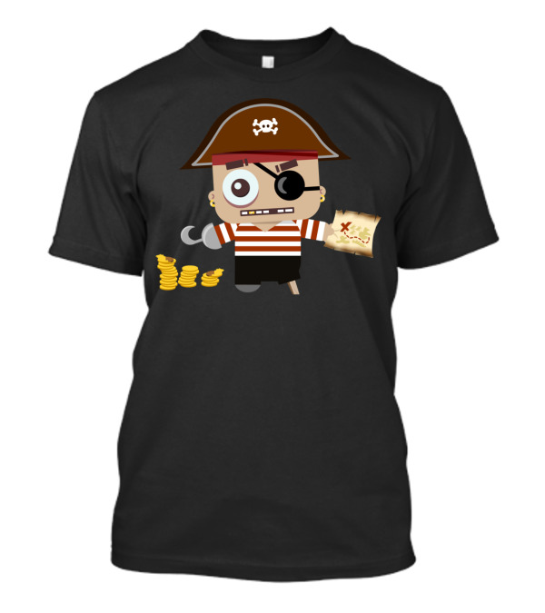 Aarr A Pirate With Treasure Map And Coins T-Shirt