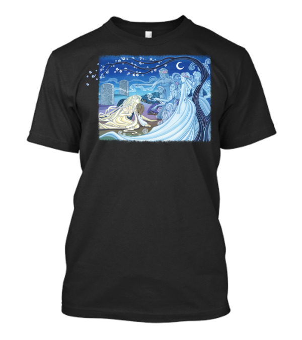 Giselle And Wilis Moonlit Dance Under The Blossoming Tree T-Shirt