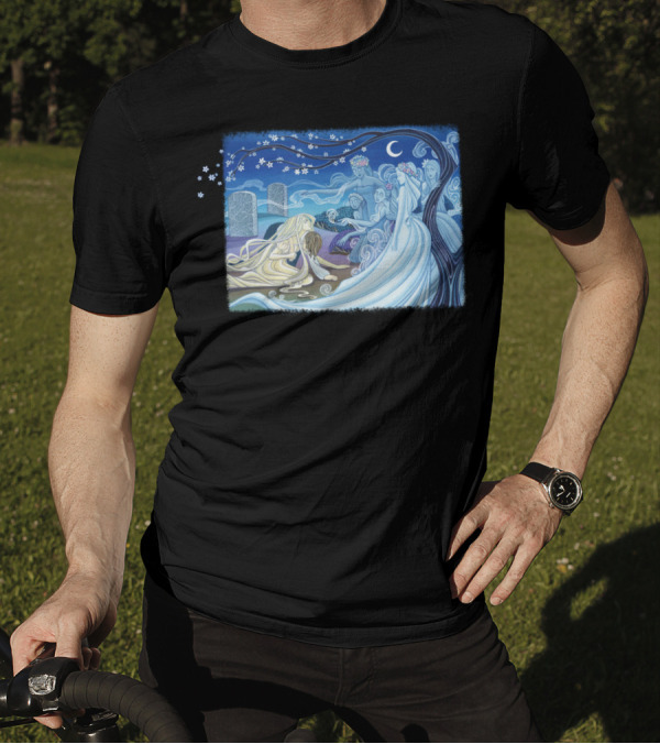 Giselle And Wilis Moonlit Dance Under The Blossoming Tree T-Shirt