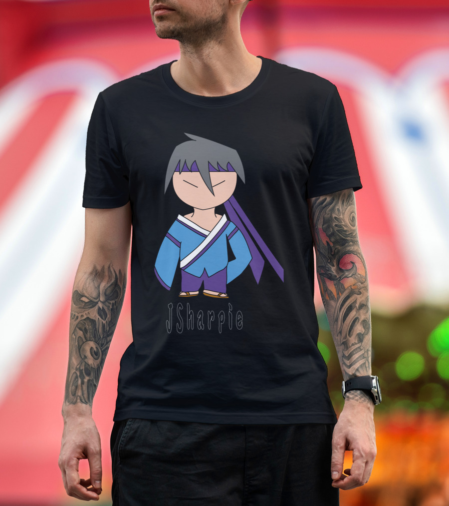 Sho Front Pose JSharpie Character Purple Blue T-Shirt