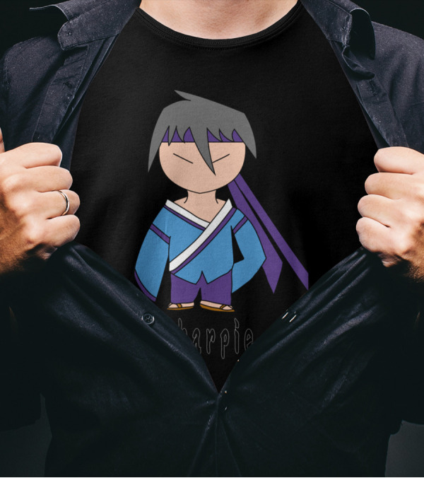 Sho Front Pose JSharpie Character Purple Blue T-Shirt