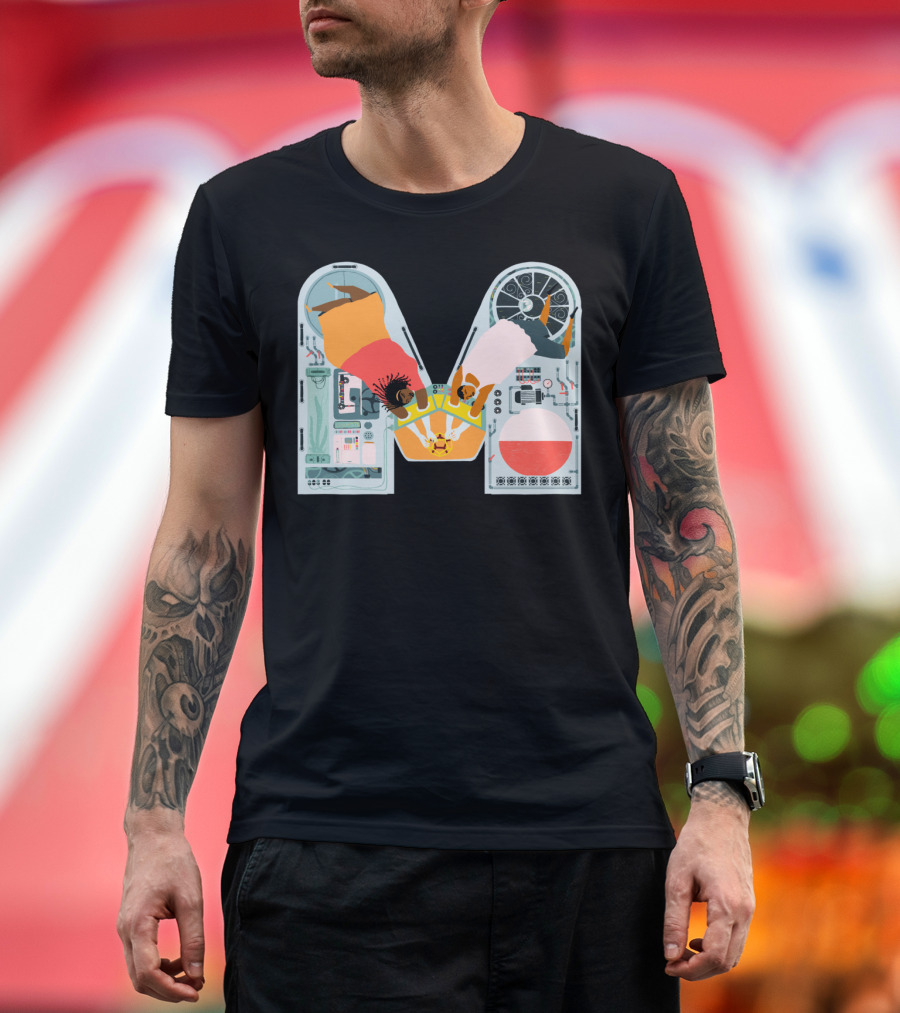 Laboratory Mr Science Duo Inside Futuristic M Shape T-Shirt