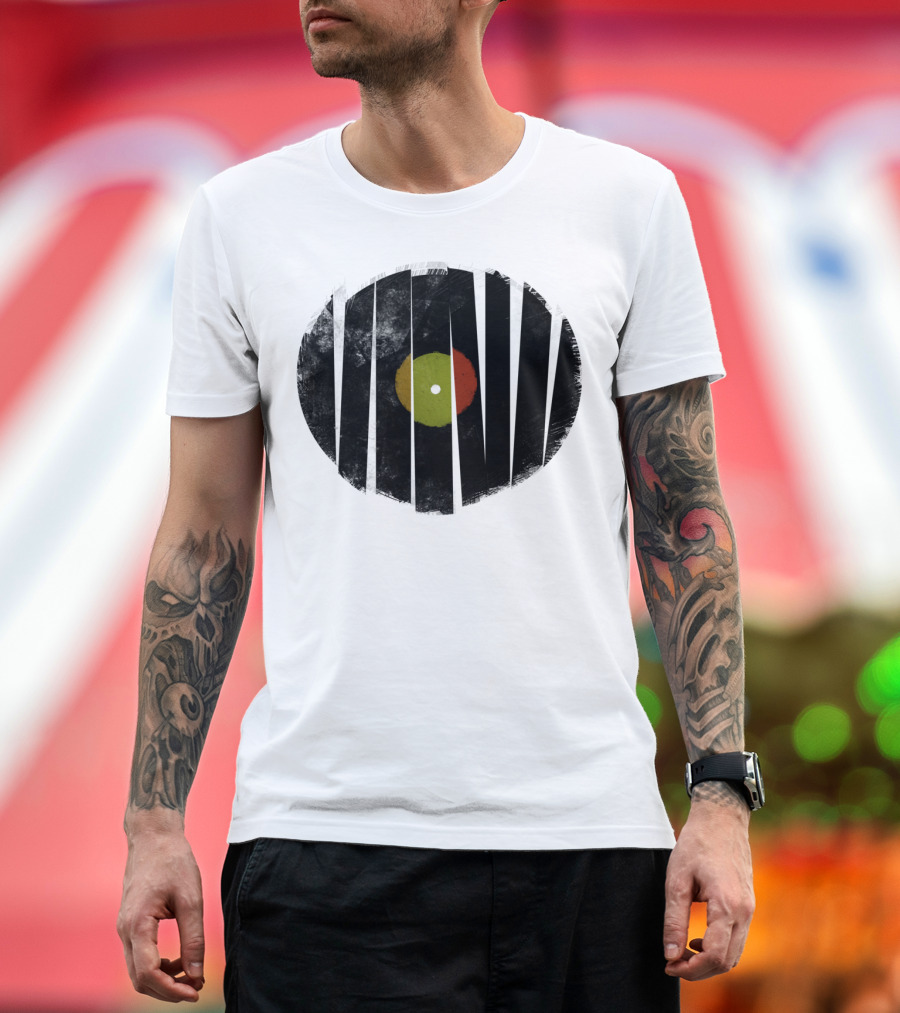 Broken Vinyl Record Retro Music Vint Groove T-Shirt