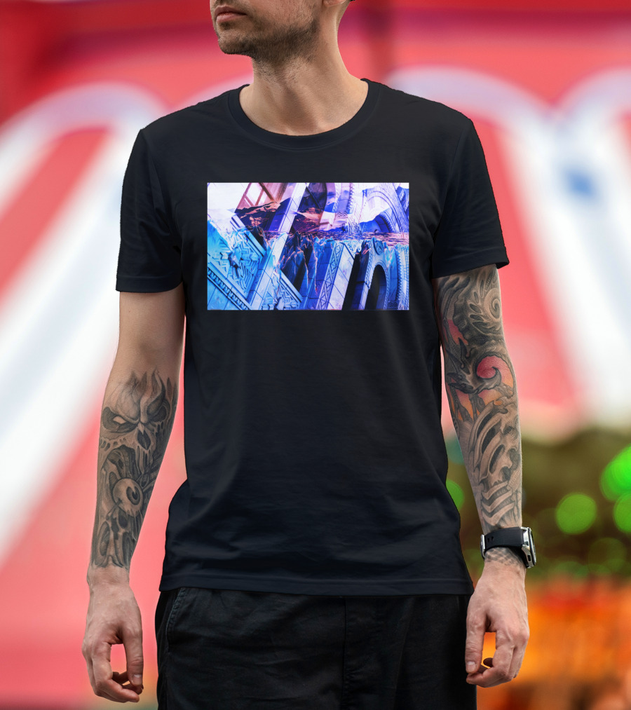 Glacial Habitat Architectural Abstract Reflection T-Shirt