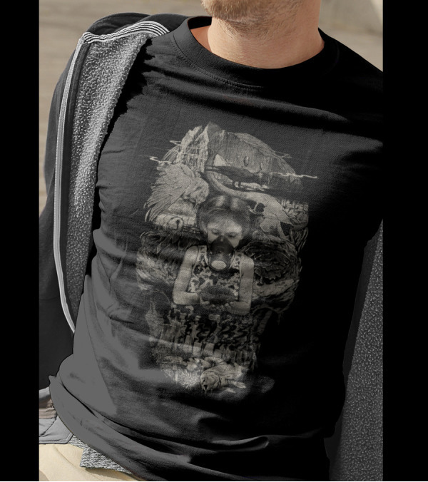 Unwanted Reality Gas Mask Child And Nature Surrealism T-Shirt