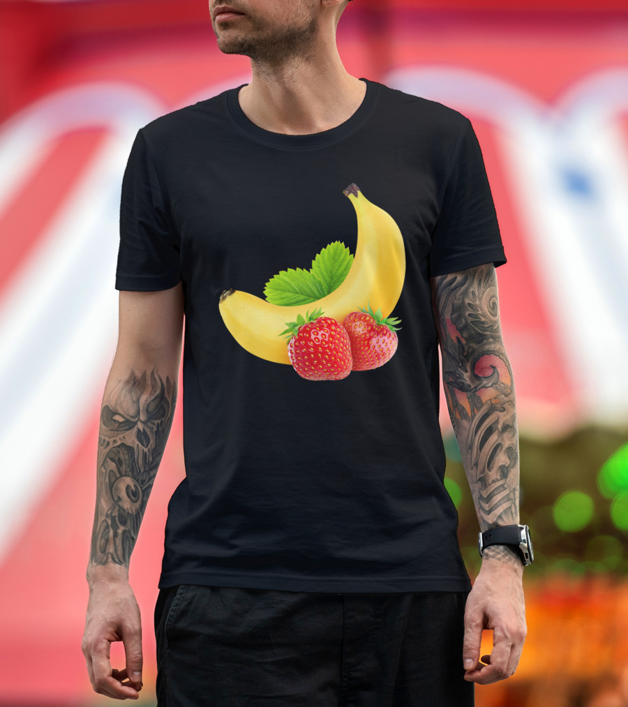Banana And Strawberries Sti Fresh Fruit Duo T-Shirt