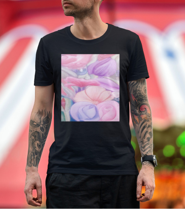Premium T-Shirt: Foxglove Rosebuds Rut Floral Harmony T-Shirt Foxglove Rosebuds Rut Floral Harmony T-Shirt