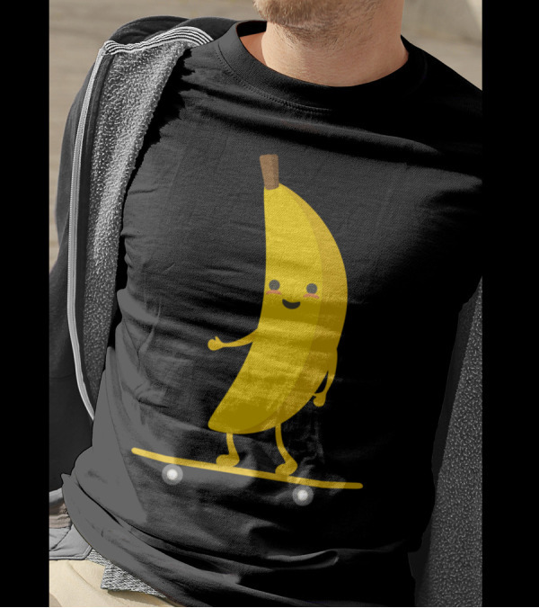 Banana Skater H Cheeky Skateboarding Fruit T-Shirt