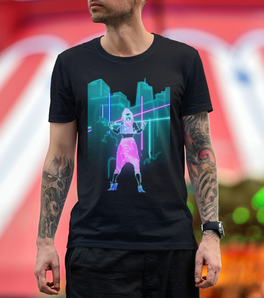 Urban Witch Neon Cyberpunk City Vibes T-Shirt