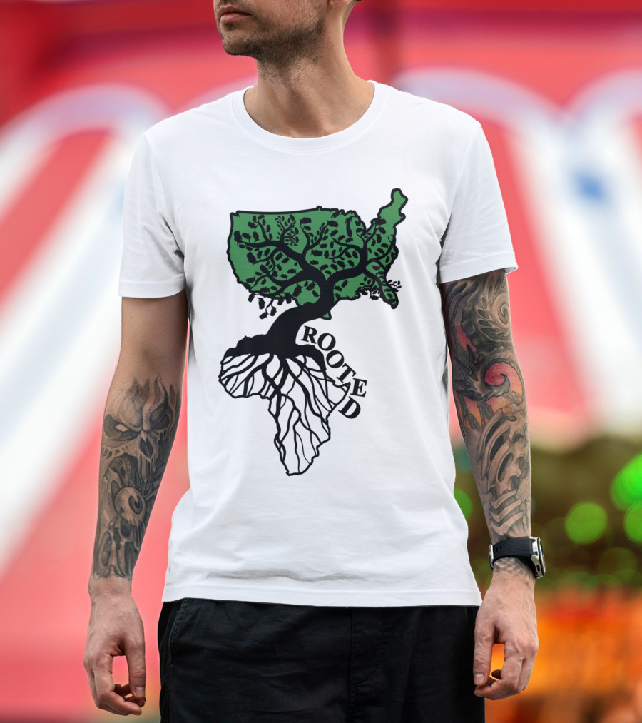 US Africa Rooted Connection Tree T-Shirt