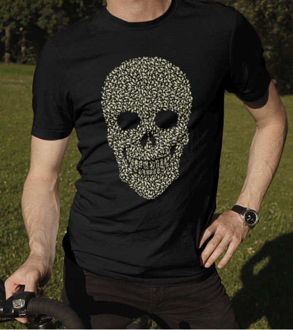 Leaf Skull Pattern A T-Shirt