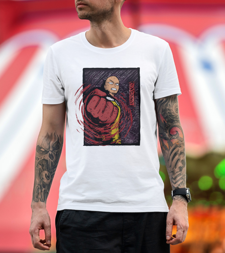 One Punch Man Hero For Fun Saitama Iconic Manga T-Shirt